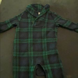 Janie + Jack Blackwatch Plaid Footless 1 Piece